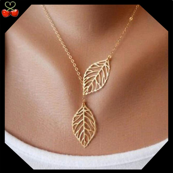 Mary's Cherries Boutique Jewelry - 🍒 REI Adjustable Double Leaf Necklace